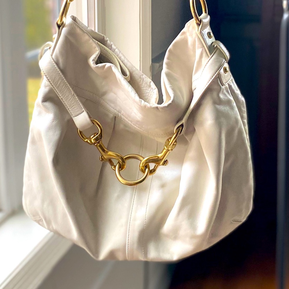 Gorgeous white Coach shoulder bag